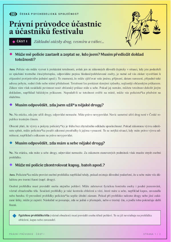 Právní průvodce účastníka festivalu část 1